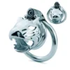 Animal Small Cock Cage Locking Chastity Cage Male Cock Cage Chastity Device with 3 Active Rings for Men Penis Exercise