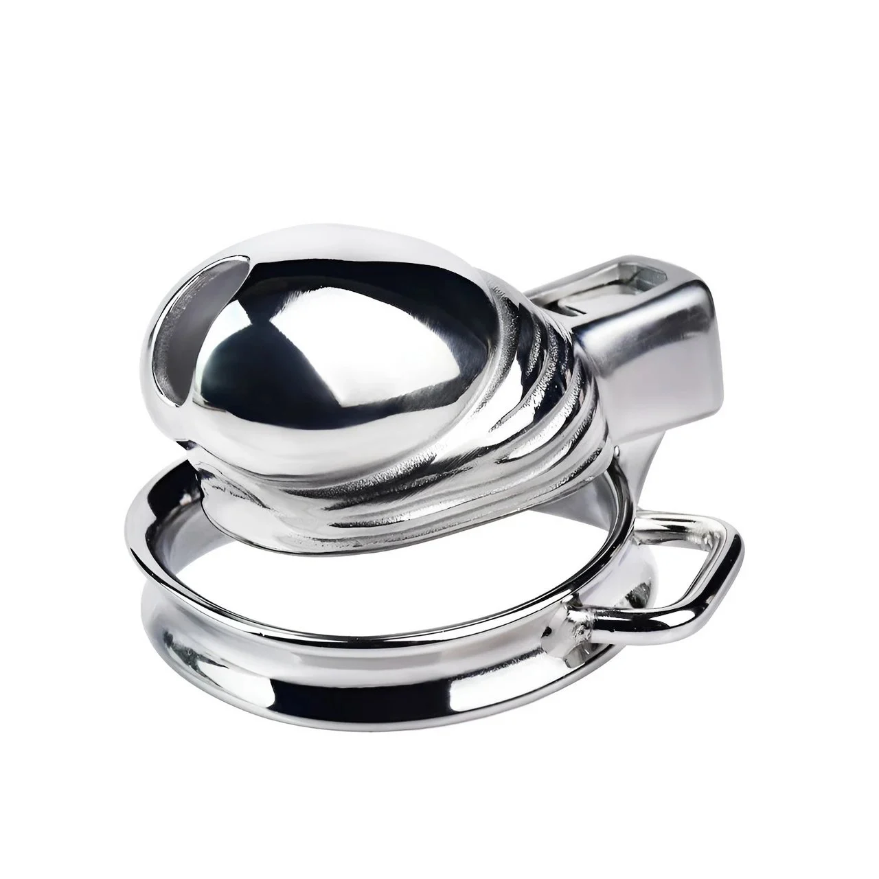 Penis Shaped Chastity Cage Metal Male Chastity Device Sex Toys for Men Cock Lock Cage 304 Stainless Steel Adult Toy