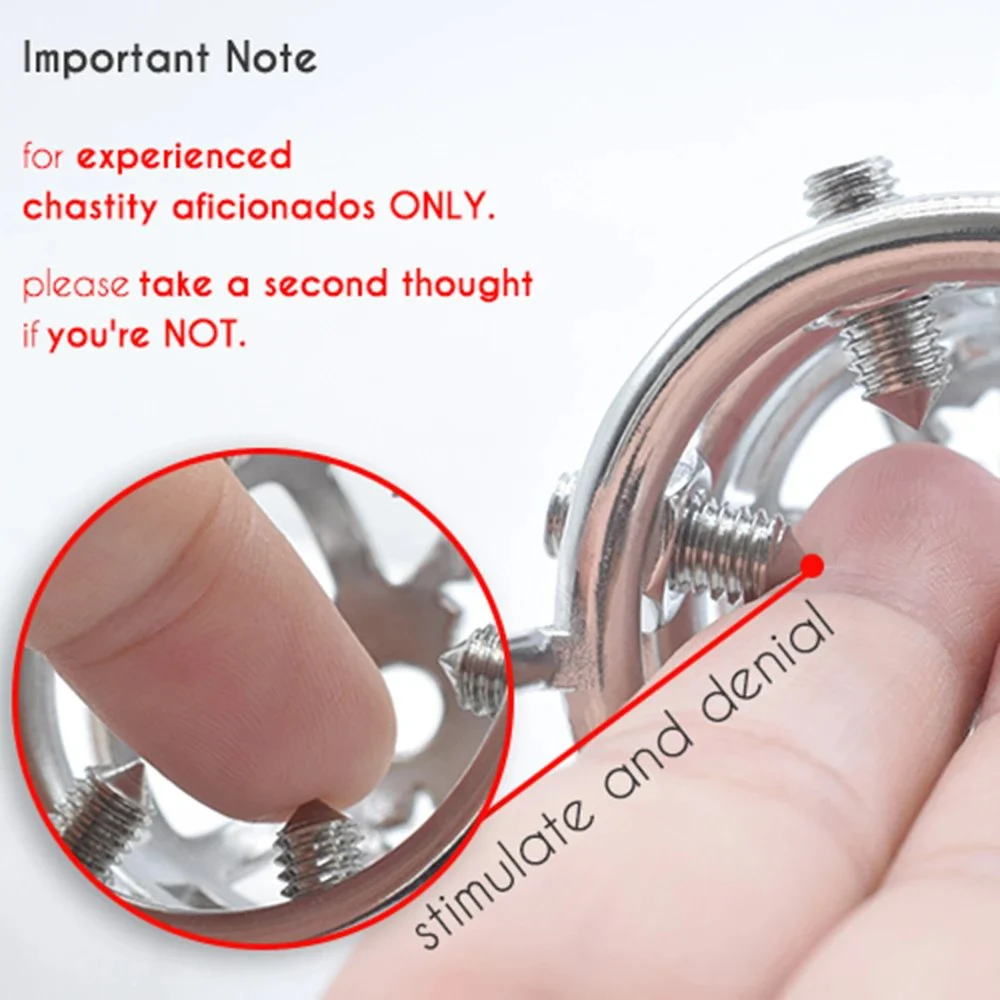 Serrated Cock Cage Erect Denial Ring Male Chastity Device Other Sex Toys