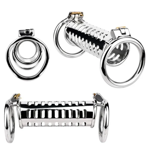 Metal Gay Chastity Cage, Double Head Chastity Cage,cock Cage Male Chastity Devices Chastity Cage Belt for Men