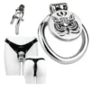 Metal Owl Chastity Cage Male Wearable Flat Cock Cage Slave Bondage Sex Toy Adult Penis Restraint Device for Sissy Gay Men