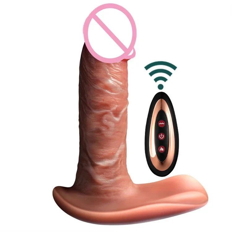 Rechargeable Wireless Remote Control Heating Thrusting Realistic Wearable Dildo Vibrator Sex Toys for Women