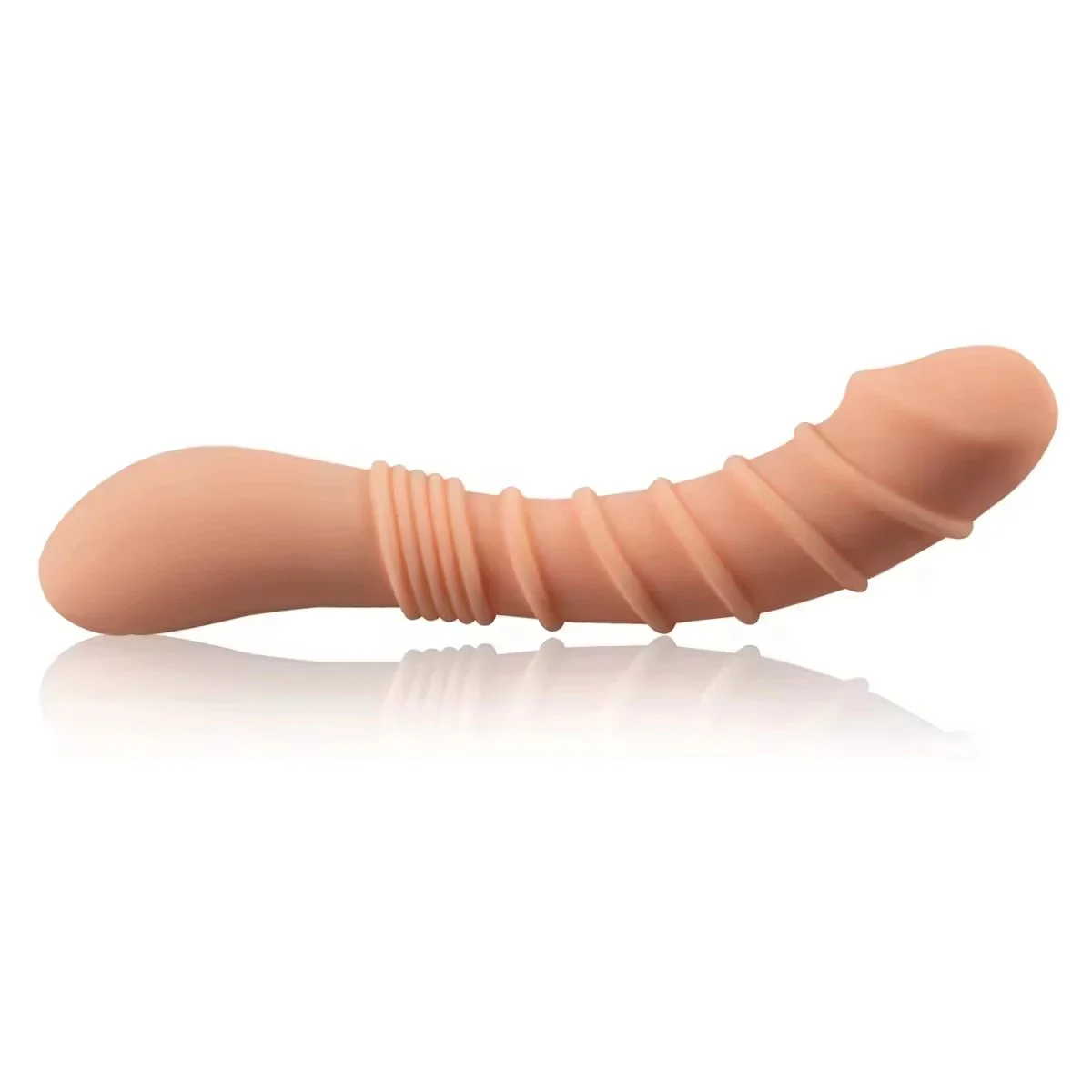 Wild Ribbed Vibe Sex Toy 10 Vibration Functions One-Key Burst IPX5 Waterproof USB Rechargeable Flesh Black