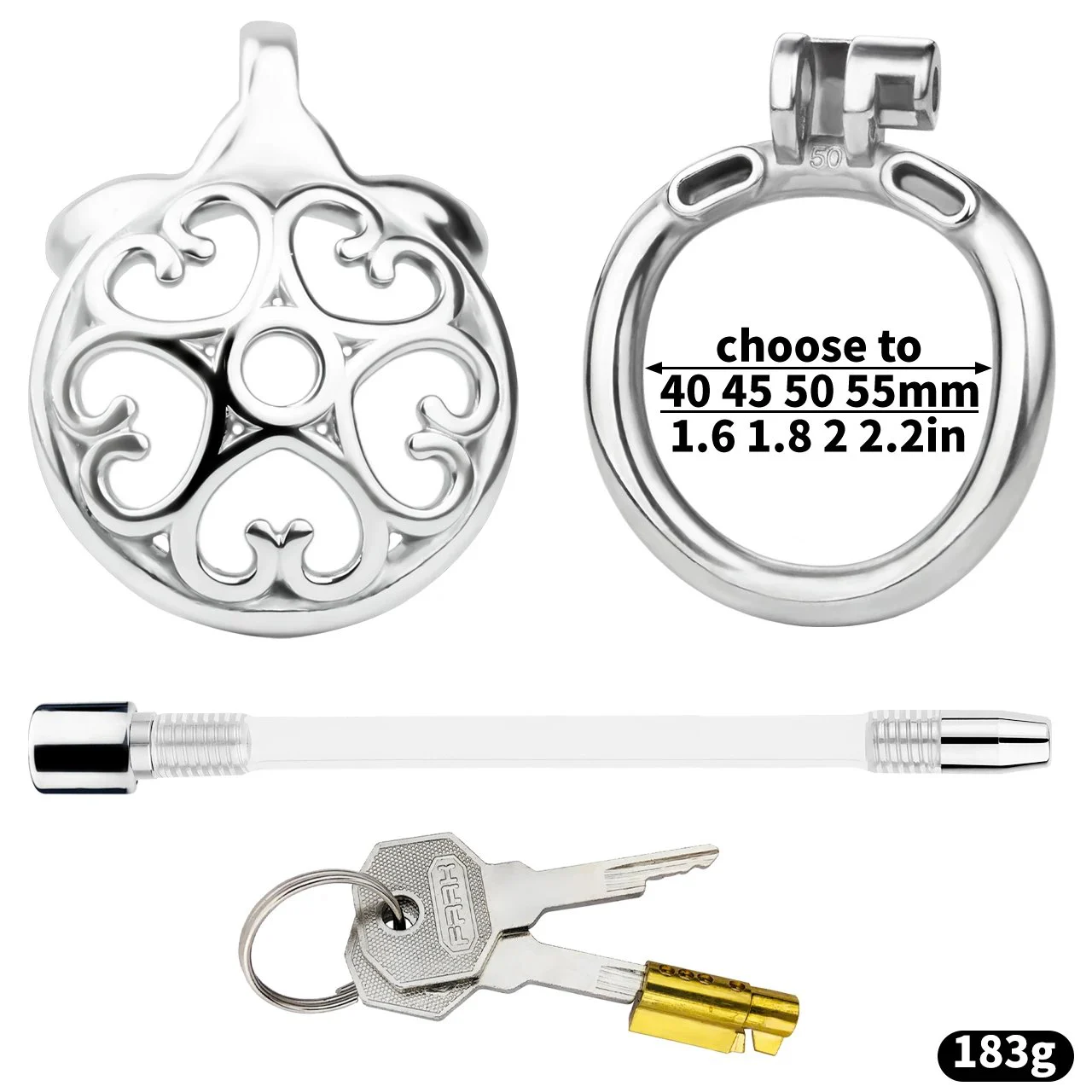 Flat Chastity Cage with Silicone Tube, Small Chastity Cage Chastity Devices Male Penis Cage for Men Sex Toys