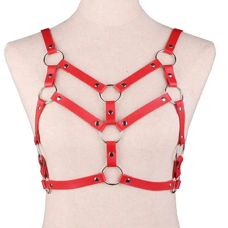 Adjust Size Cage Bra Festival Rave Wear Women's Harness Belt Leather Corset Sword Belt Gothic Style Luxury Punk Sexy Lingerie