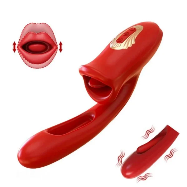 Rose Sex Toy Tongue Licking Vibrator Dildo Vibrator for Women