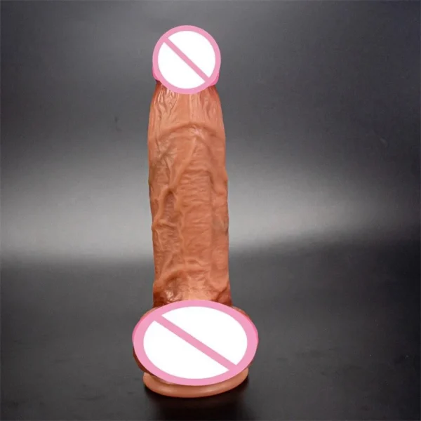 Female Masturbation Artificial Penis 8 Inch Realistic Liquid Silicone Dildo Suction Cup Sex Toys for Women