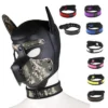 Adjustable Leather Neck Collar BDSM Sex Toys for Adult Men & Women Includes Whip Bondage Set for Role Play
