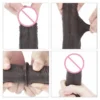 Realistic Double Tpe Soft Outside Body Safe Dual Density Easily Bended Strong Suction Cup Dildo