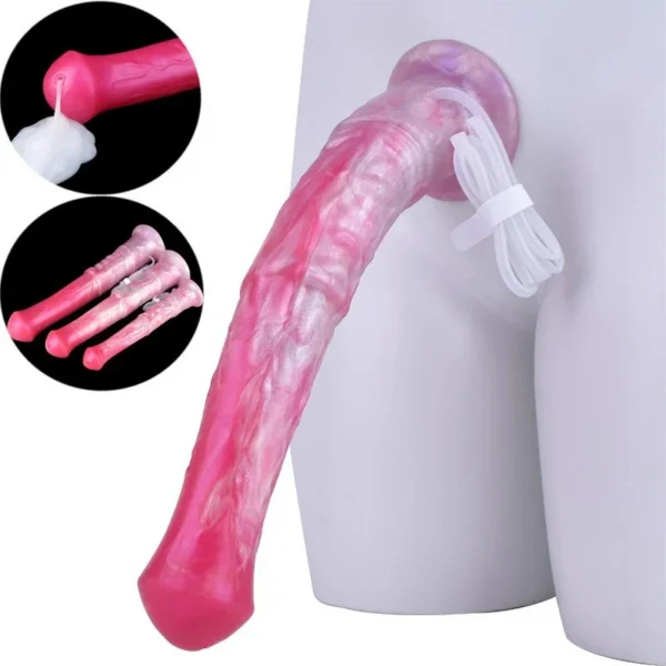 Realistic Horse Dildo Ejaculating Fantasy Long Animal Penis Silicone Anal Dildos for Masturbator Sex Toy for Women Men