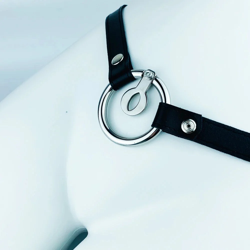 Steel Penis Ring Penis Lock for Men Bondage Chastity Cock Cage Male Metal Cock Chastity Device Belt