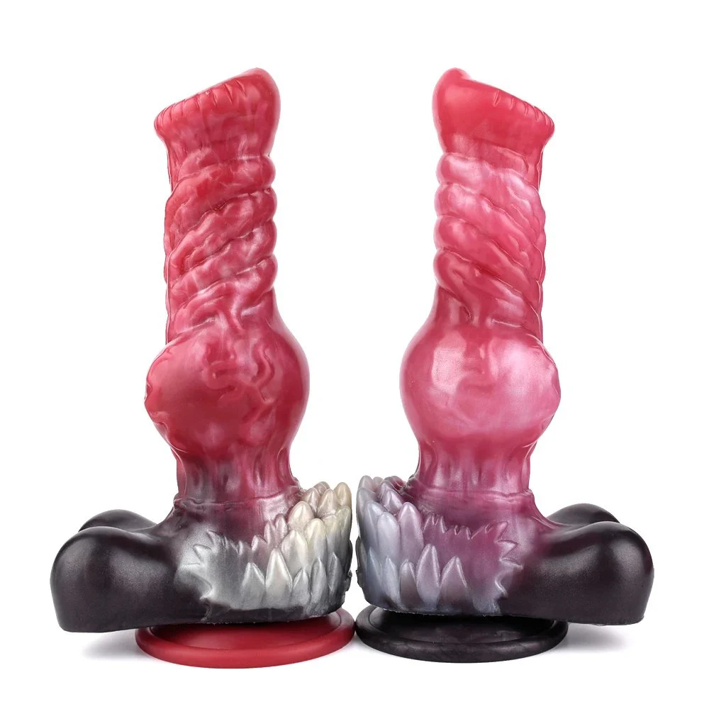 Giant Wolf Dildo Thick Knot Dog Penis Big Cock Anal Sex Toy for Women Men Butt Expansion Masturbator With Sucker