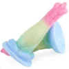 Rubber Penis for Female with Red Color Suction Cup Silicon Monster Dildo for Beginner