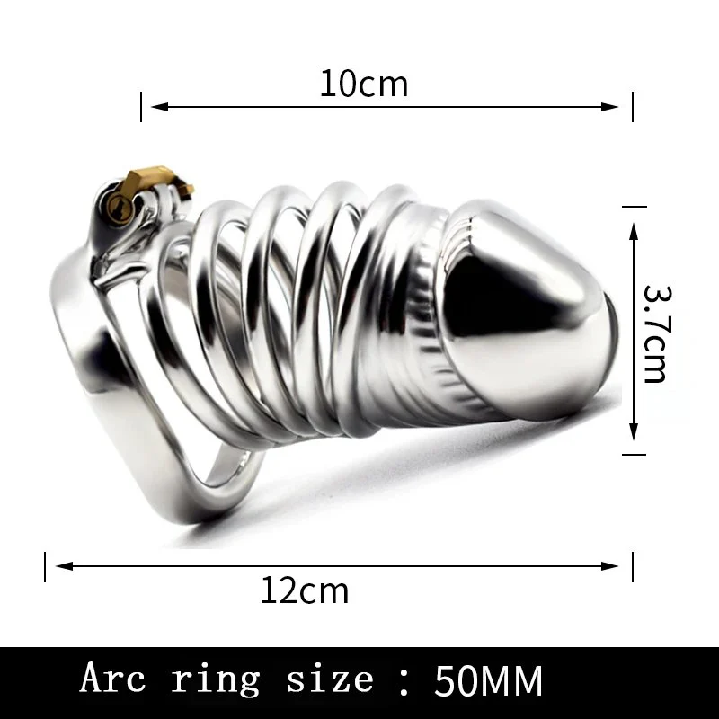 New Design FRRK-55 Male Chastity Device 304 Stainless Steel Cock Cage for Male Gay for Men Lock Cock Rings
