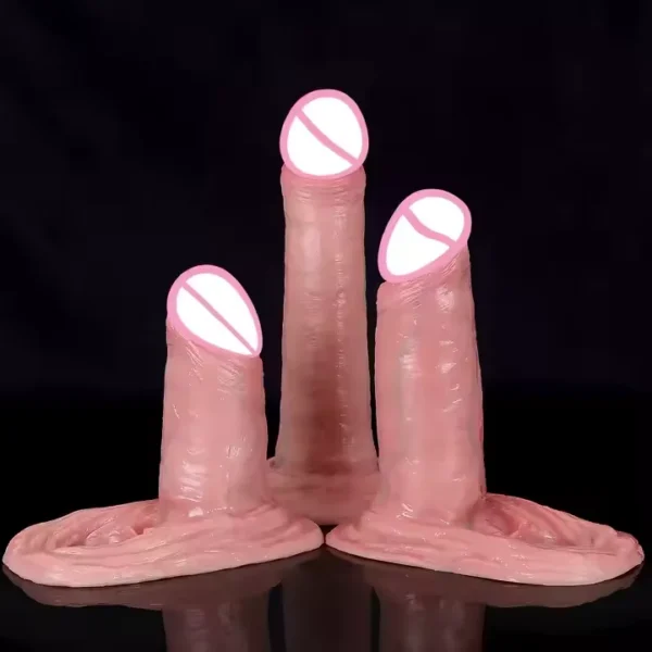 Realistic Penile Sheath 3 Different Sizes Male Wolf Braces for Men Condom Soft Liquid Silicone Waterproof IPX5 Adult Sex Toys