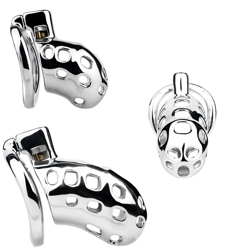 Male Metal Chastity Device Effective Penis Restraint for Easy Wear Available in Three Sizes Male Product