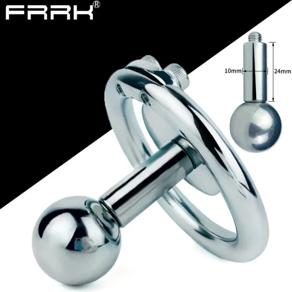 Sectionalized Negative Chastity Lock Length Adjustable Detachable Solid Stainless Steel Ball
