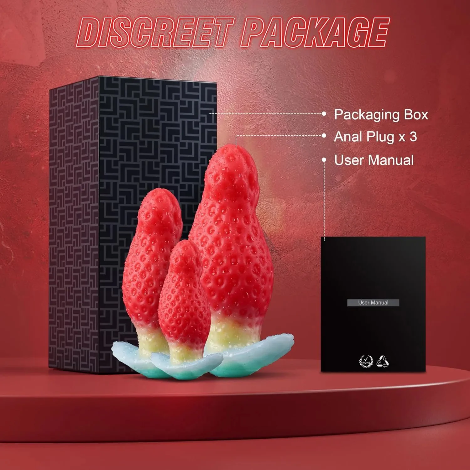 Realistic Dildo Monster Alien G-Spot Stimulation Anal Adult Sex Toys Soft Liquid Silicone Strawberry Wearable Butt Masturbators