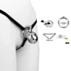 Male Penis Chastity Device with Restraint Strap Metal Construction Three Sizes for Easy Wear Product