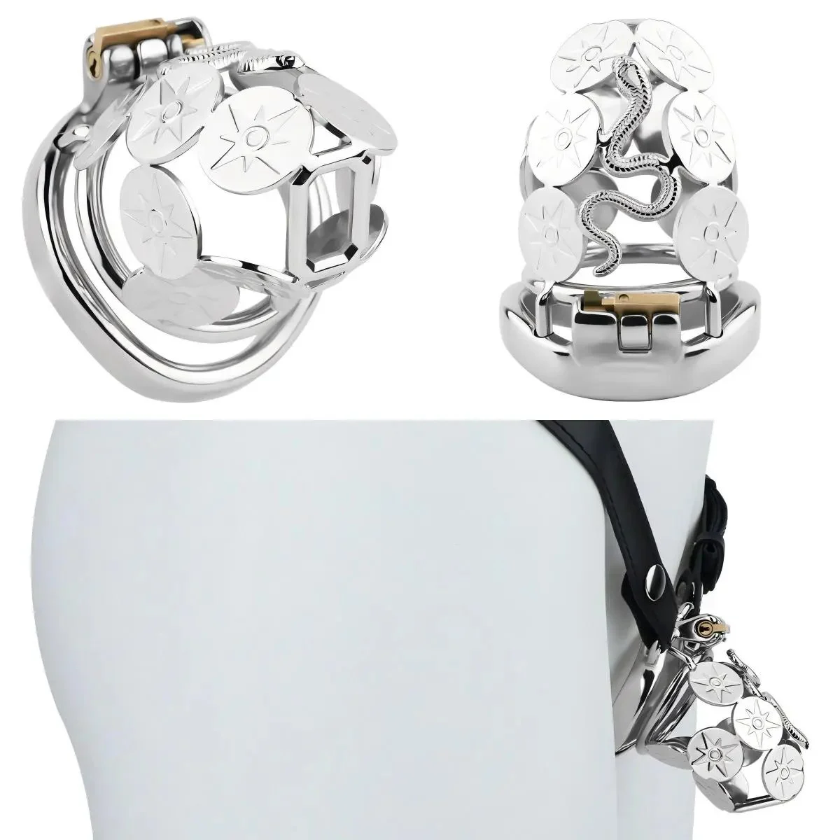 Mamba Metal Chastity Cage Devices Penis Lock Penis Cage Cock Rings Men Cock Cage Device Chastity Belt Sex Toys for Men