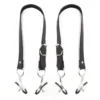 Bondage Women Wrap Around Thigh Spread Vagina Labia Spreader Straps With Clamps Clitoris Clips