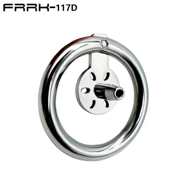 Slim Design Short Style with Catheter Stainless Steel Bird Cage Lock Bottle Cap Lock Chastity Lock Adult Sex Toys