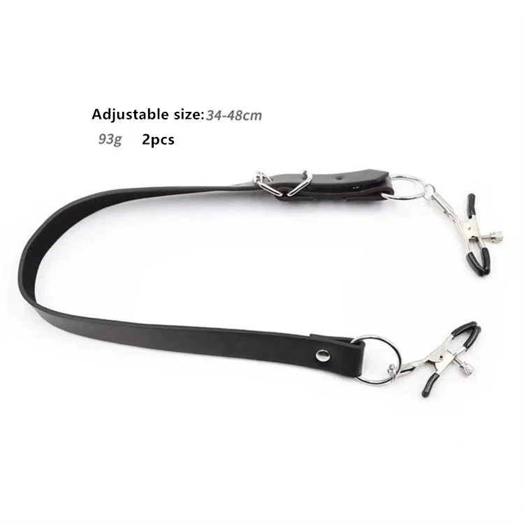 Bondage Women Wrap Around Thigh Spread Vagina Labia Spreader Straps With Clamps Clitoris Clips