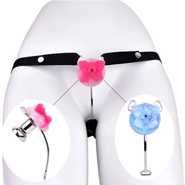 Sissy Cock Cages Male Chastity Cage Lock Clitoral Flaky Bend Negative Cock Cages Device With Belt Sex Toys Pussy Butterfly