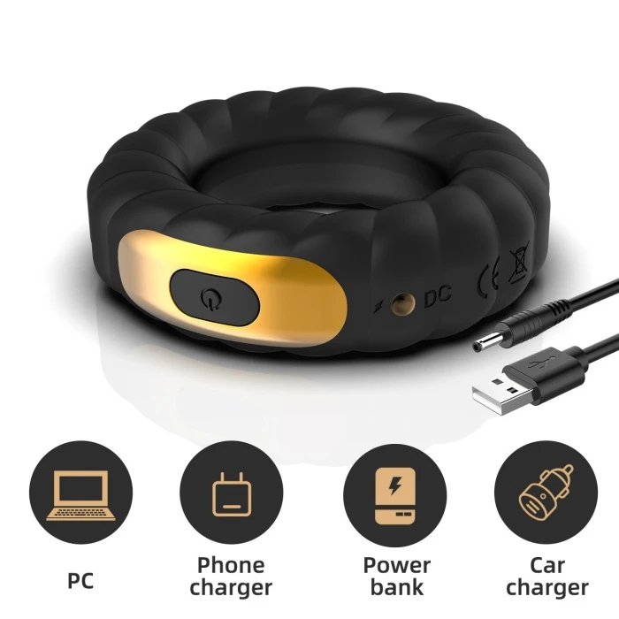 Waterproof Vibrating Cock Ring Sex Toys Penis Ring with Intense Vibration