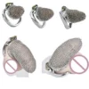 Mesh Chastity Cage Lightweight Anti-escape Adjustable Cock Cage Strap on Dildo Penile Lock Ring