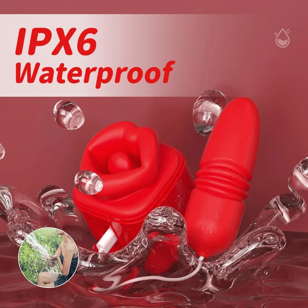 Secret Gift Box Liquid Silicone Sex Toys Big Mouth Tongue Licking Vibrator for Women