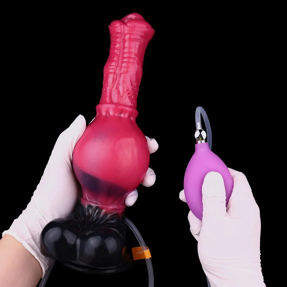 Inflatable Squirt Series Fantasy Dildo Silicone Adult Sex Toys Bottom Suction Cups Strong Adsorption to Increase Experience