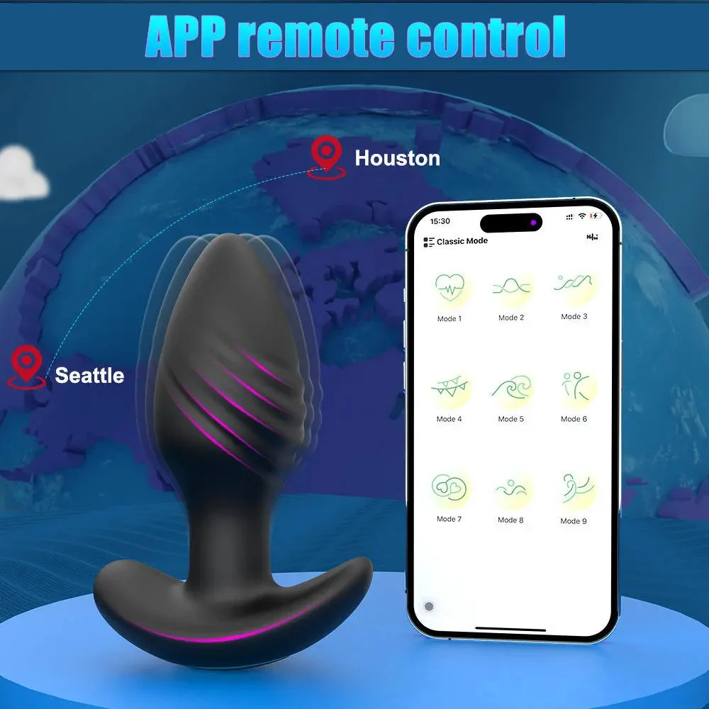Rotating & Vibrating Prostate Massager for Men and Women Multi-Frequency Anal Sex Toys