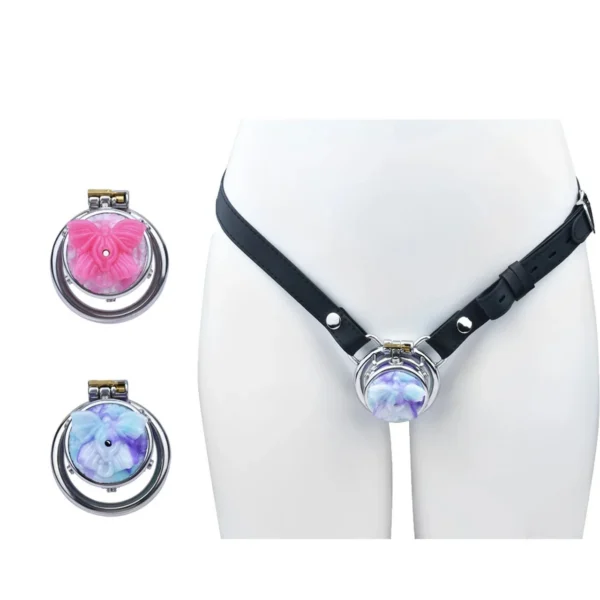 Strap on Two Color butterfly Cock Cage for Male Guy Sissy Sex Tools Chastity Device Erotic Cosplay