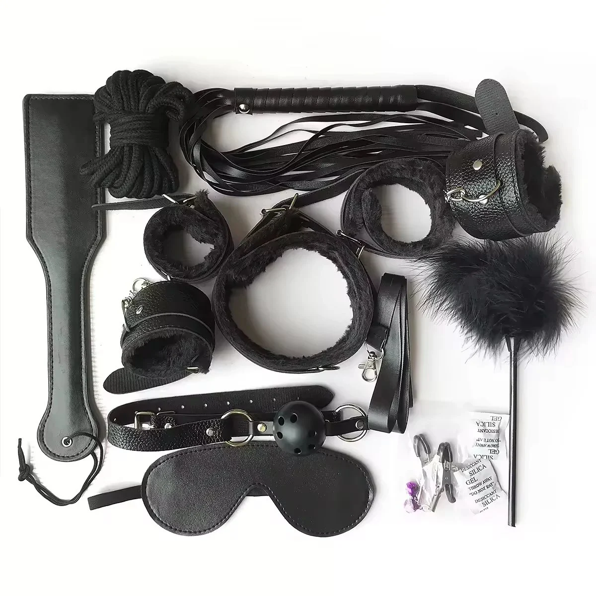 Adult Game Play Leather Sex Toys,Set Plush Bondage Couple Sex Bondage Kit Sex Toy for Women