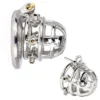 Short With Studs Star Model Arc Ring Inverted Plugged Cylinder Chastity Cage for Couple Restraint Ring Bolted Spikes