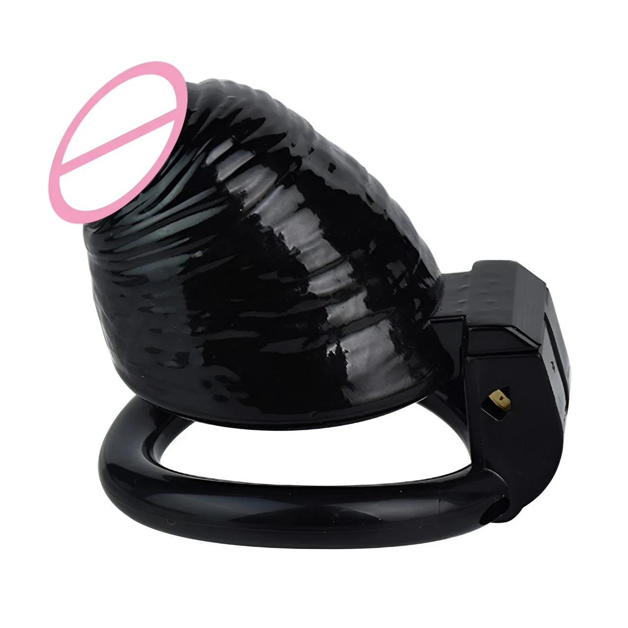 Resin Male Penis Shape Chastity Lock Cock Cage with Curved Round Ring Chastity Cage for Men Sex Toys for Men