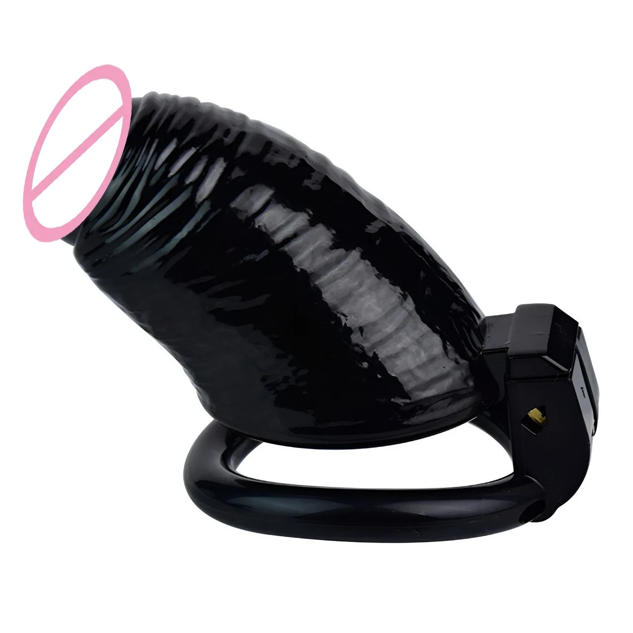 Resin Male Penis Shape Chastity Lock Cock Cage with Curved Round Ring Chastity Cage for Men Sex Toys for Men