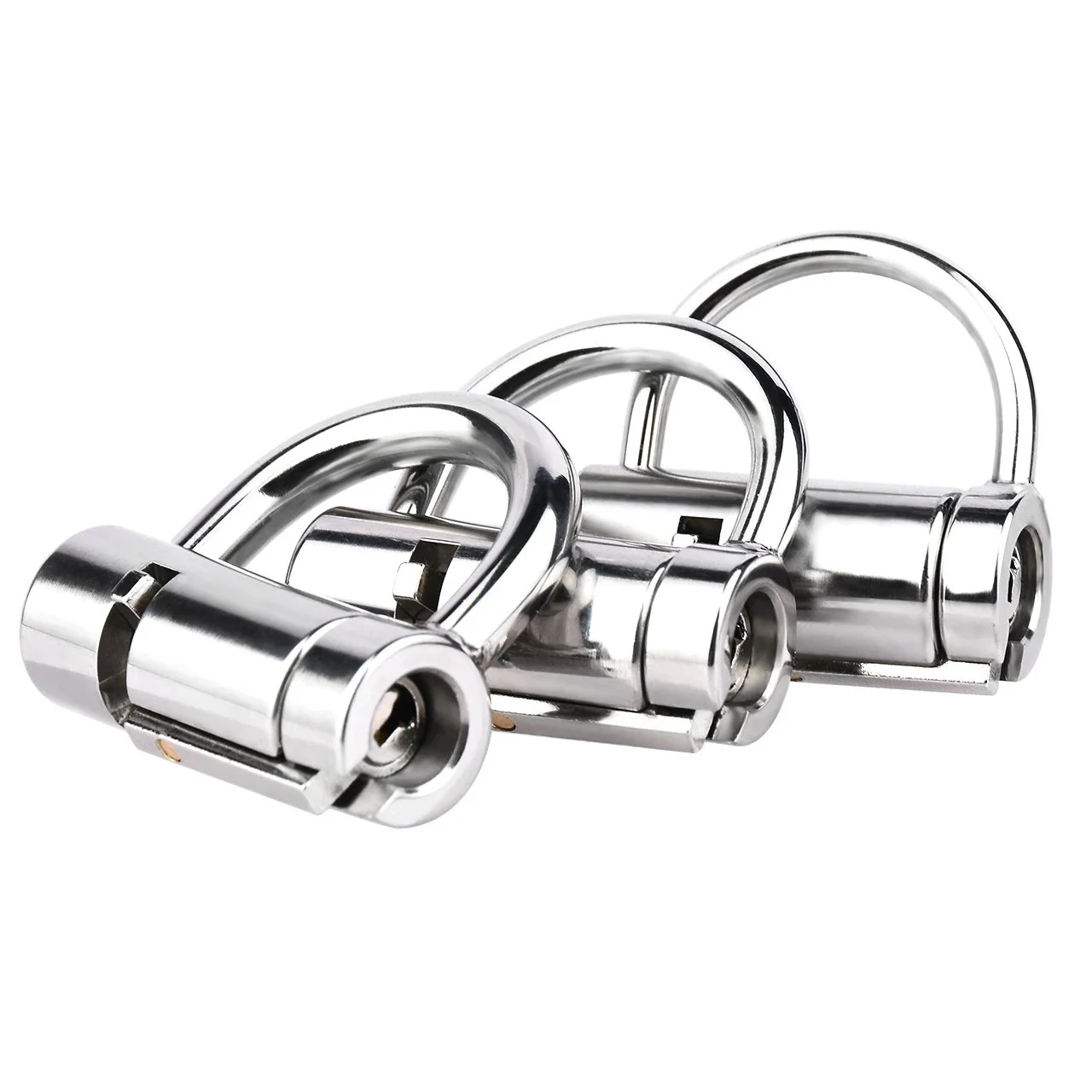 Piercing Lock Pad Chastity Lock with Key,Chastity Cage Ring Locked Chastity Piercing Steel Lock Chastity Cage Device