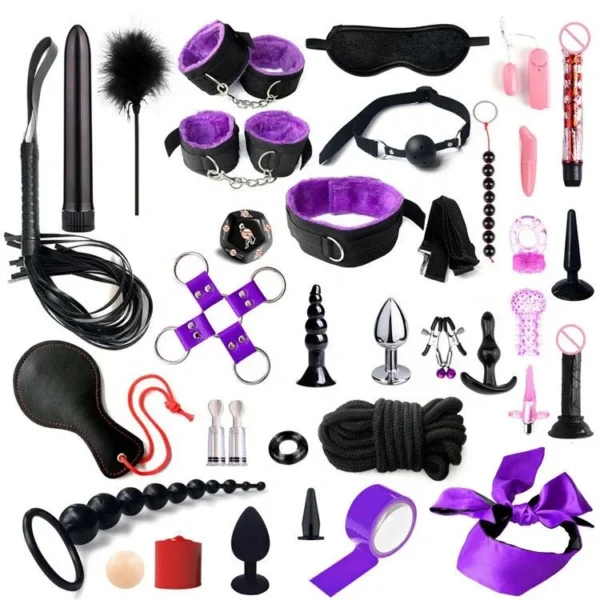 Adult Toys Sexual Products 35PCS Jewel Anal Plug Kit Tool Restraint Bondage Set With Sex Toys