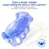 Men's Electric Vibration Upgrade Cock Ring Set with Particles Stimulate Adult Sex Toys