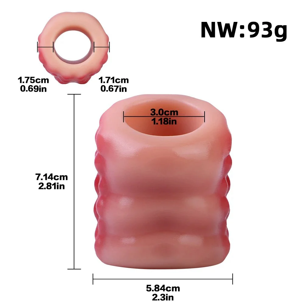 Wearable Thick Silicone Penis Ring Male Cock Ring Delayed Ejaculating ,Alien Sex Toy for Men Lock Sperm