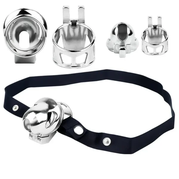 Penis Head Steel Male Chastity Cage With Chest Bondage Harness Strap Belt Restraint Games Adult Sex Toys for Men