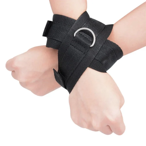 Bondage Cross Handcuffs Woven Tape Sex Handcuffs Velcro Buckle Sex Hand Chain Shackle Other Sex Toys