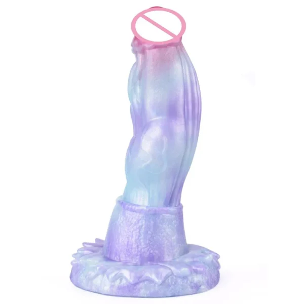 9.84 Inch Realistic Large Ice Dragon Dildo Penis Liquid Silicone Sex Shop Toy with Luminous Color Dildos for Male Gay