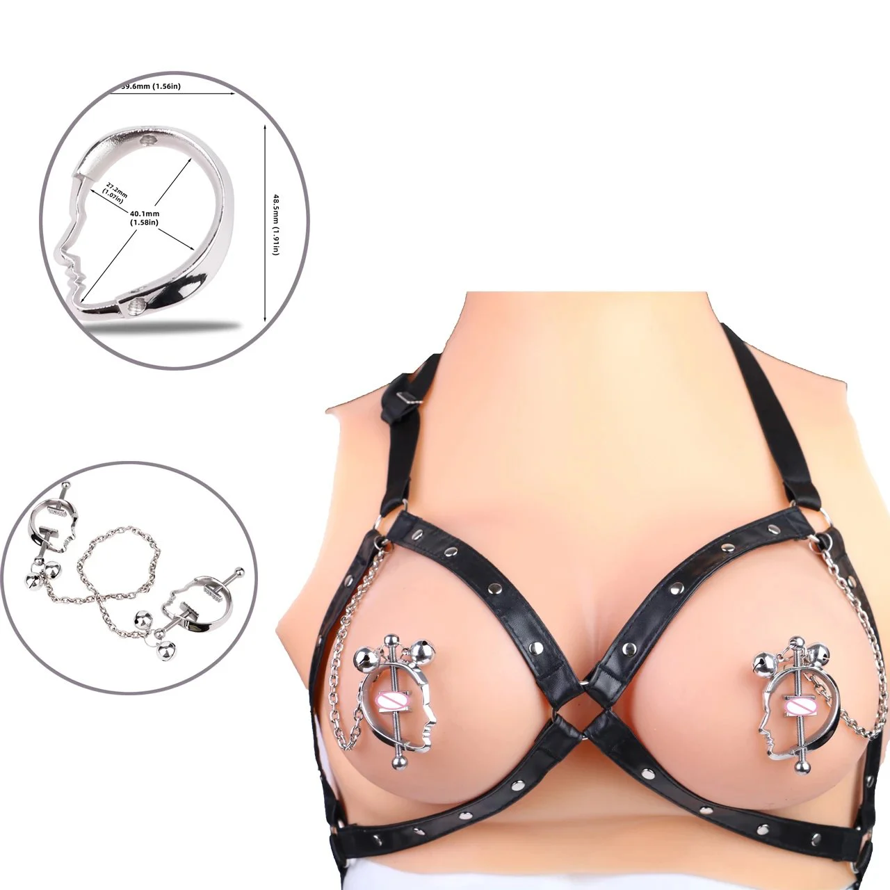 1 Pair Breast Clips Nipple Stimulator Adult Games Erotic Roleplay Flirting Teasing Sex Toys for Couple Nipple Clamps