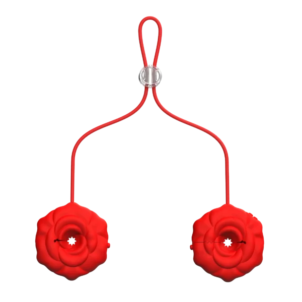 APP Control Adult Sex Toy for Women Rose Nipple Clamps Vibrator with 9 Vibration Modes USB Power Chest Nipple Stimulator