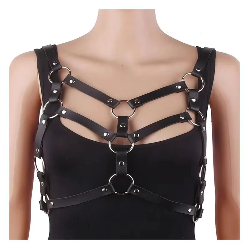 Adjust Size Cage Bra Festival Rave Wear Women's Harness Belt Leather Corset Sword Belt Gothic Style Luxury Punk Sexy Lingerie