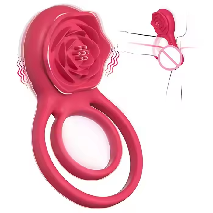 New Adult Sex Product Charging Remote Control Rose Massage Lock Semen Ring Male Female Shared Cock Vibrator Cock Ring Vibrator