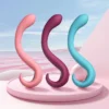 S Shape High-End Mini G-Spot Clitoral Vibrator Wand Double-Headed 10-Frequency Vibration USB Rechargeable Waterproof Handheld